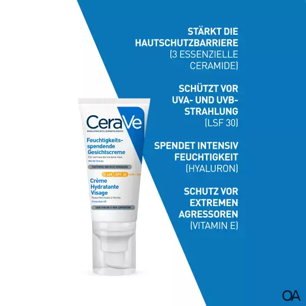 CeraVe Feuchtigkeitsspendende Gesichtscreme LSF 30