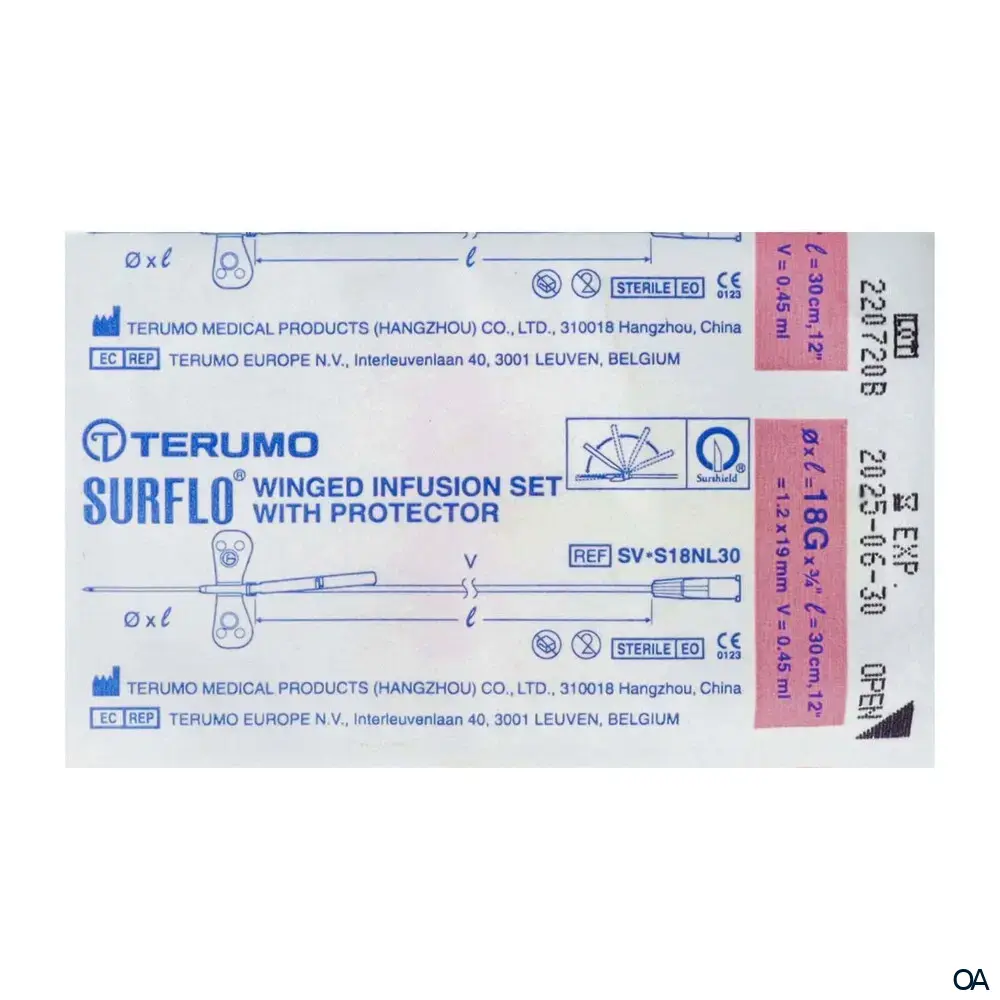 TERUMO Surshield® Surflo® Sicherheits-Perfusionsbesteck 1,2 x 19 mm, 18G TERUMO Surshield® Surflo® Sicherheits-Perfusionsbesteck 1,2 x 19 mm, 18G