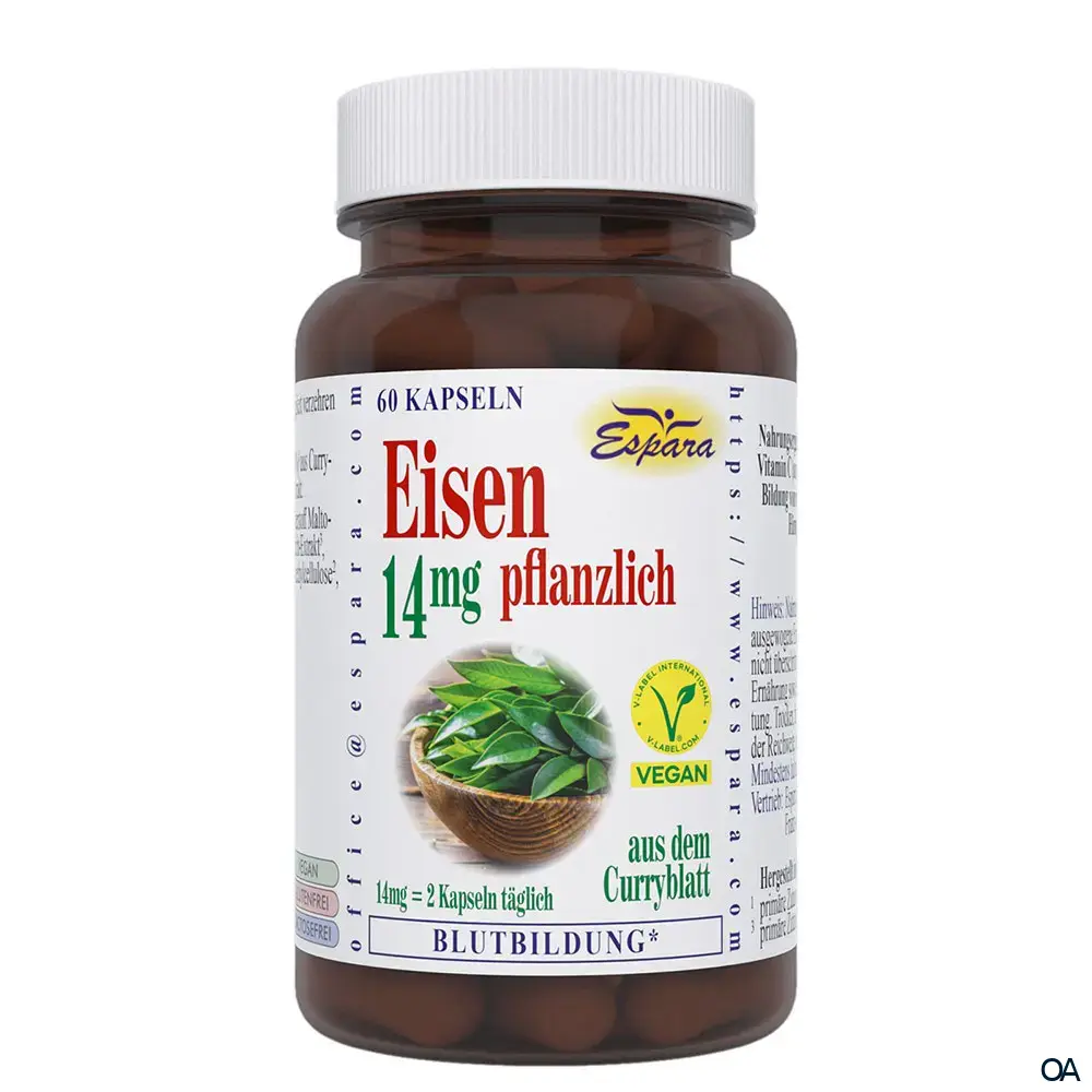 Espara Eisen 14mg pflanzlich Kapseln Espara Eisen 14mg pflanzlich Kapseln