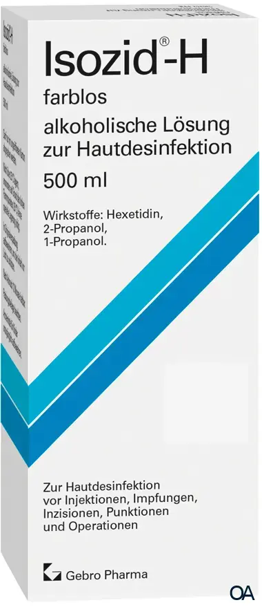 Isozid®-H farblos – alkoholische Lösung zur Hautdesinfektion 10 x 500 ml
