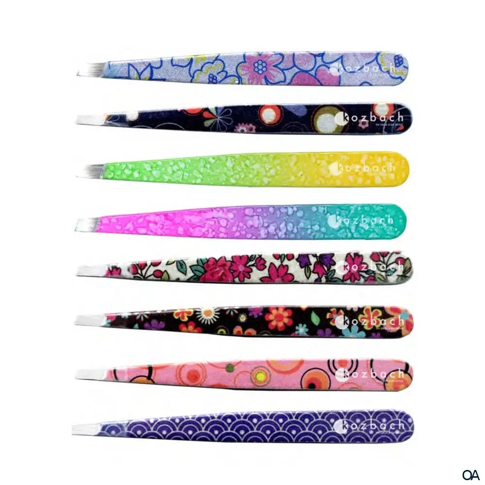 Kozbach Pharma 121DR Pinzette, schräg, 9cm, color, rostfrei