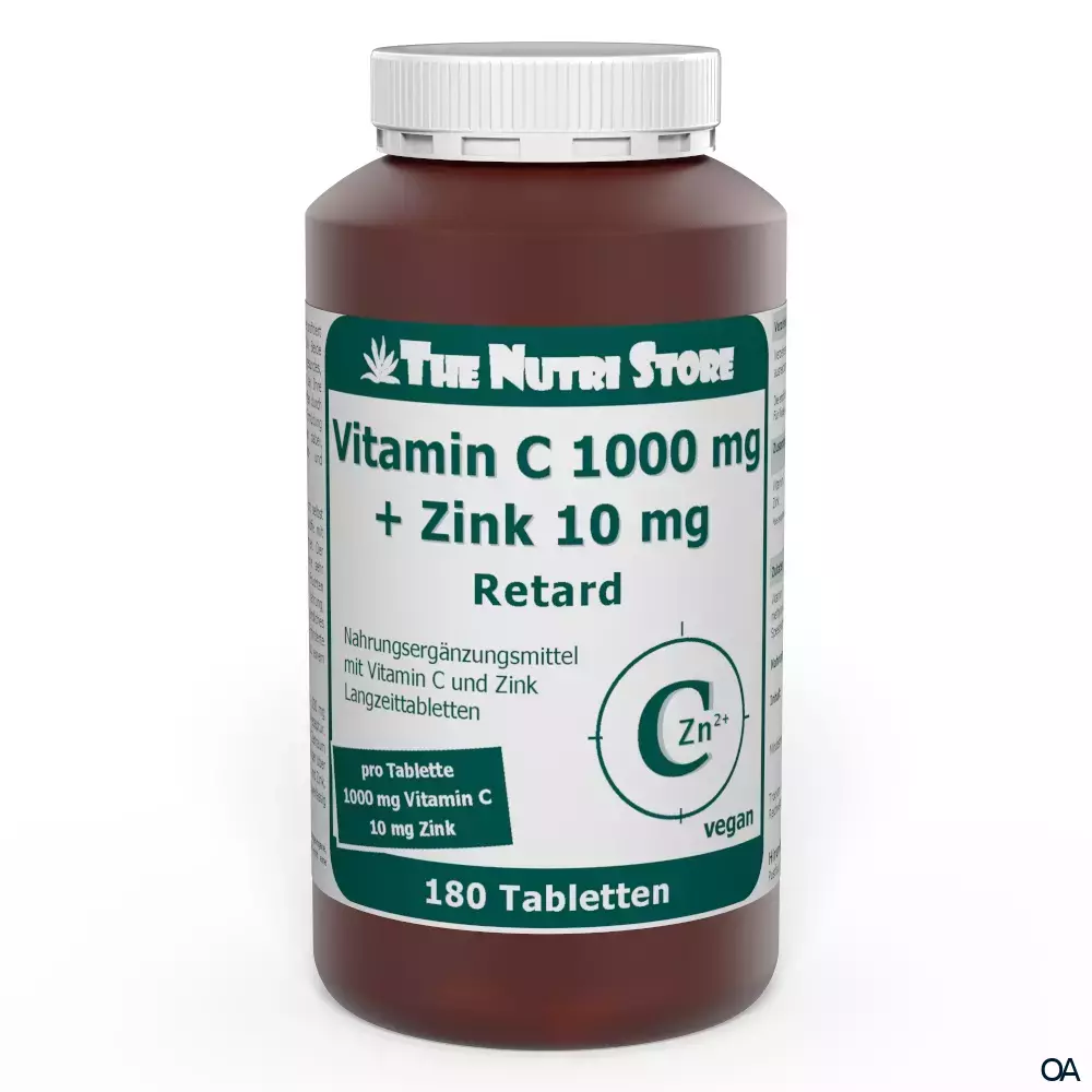 The Nutri Store Vitamin C 1000 mg + Zink 10 mg Langzeit Tabletten The Nutri Store Vitamin C 1000 mg + Zink 10 mg Langzeit Tabletten