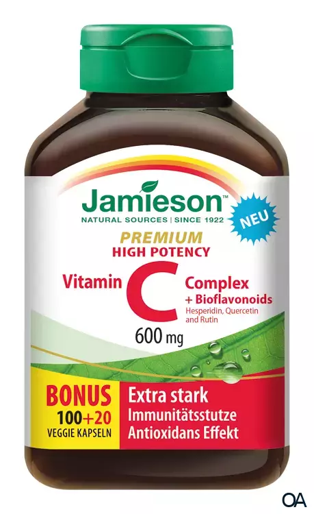 Jamieson Vitamin C 600 mg Komplex Premium Kapseln