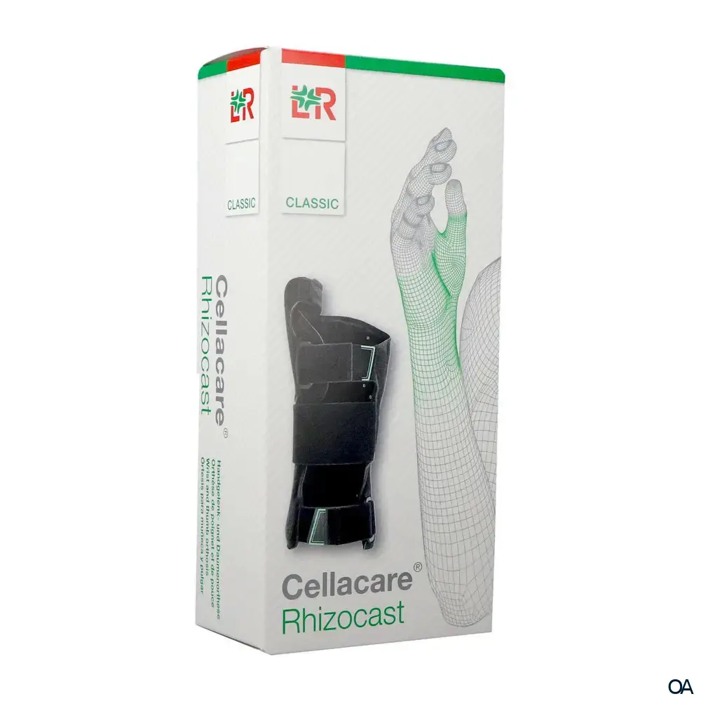 Cellacare® Rhizocast Classic Orthese zur Immobilisierung des Handgelenks und des Daumens, Rechts, Größe 3 Cellacare® Rhizocast Classic Orthese zur Immobilisierung des Handgelenks und des Daumens, Rechts, Größe 3