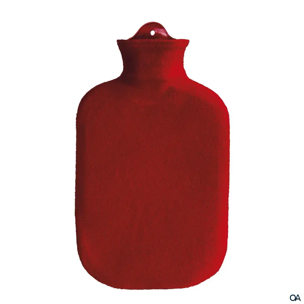 Sänger Wärmflasche mit Konturbezug, rot - 2,0L