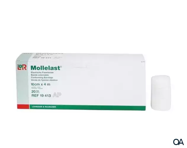 Mollelast® Elastische Fixierbinde, lose im Karton, 10 cm x 4 m Mollelast® Elastische Fixierbinde, lose im Karton, 10 cm x 4 m