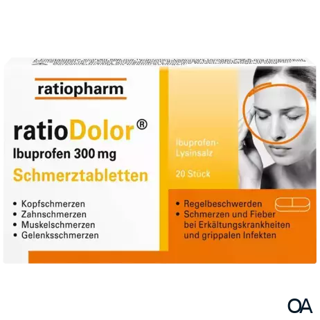 ratioDolor® Ibuprofen 300 mg Schmerztabletten