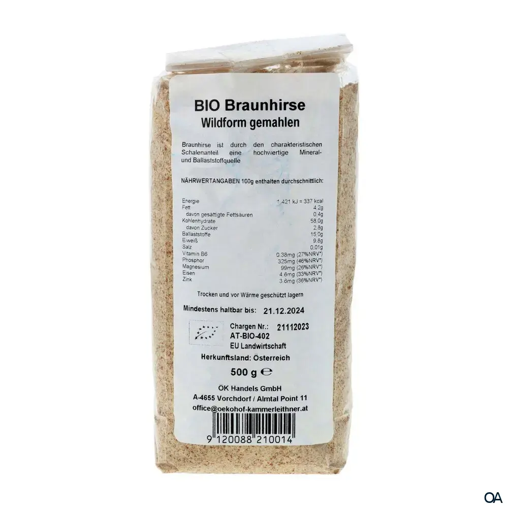 ÖkoHof Kammerleithner BIO Braunhirse Wildform gemahlen ÖkoHof Kammerleithner BIO Braunhirse Wildform gemahlen