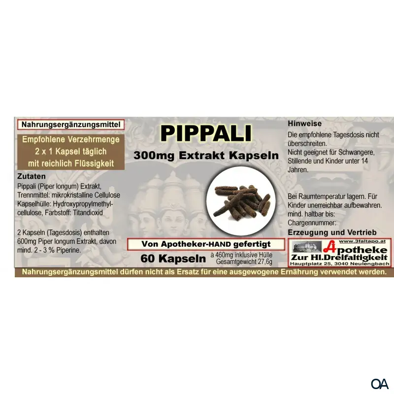 Pippali 300 mg Extrakt Kapseln