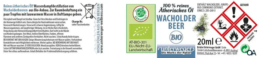 Unterweger Bio Wacholderbeeröl