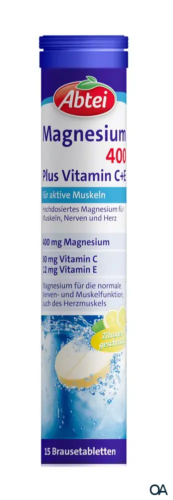 Abtei Magnesium 400 Plus mit Vitamin C + E Brausetabletten