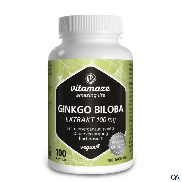 Vitamaze Ginkgo Biloba Extrakt 100 mg (50:1) hochdosiert Kapseln