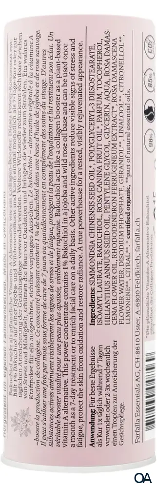 Farfalla Alpine Rose A+ Bakuchiol Intensivkur, Aging Stress Relief