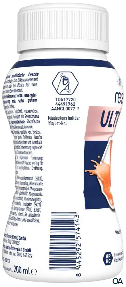 Resource® ULTRA plus High Protein Haselnuss Trinknahrung 200 ml
