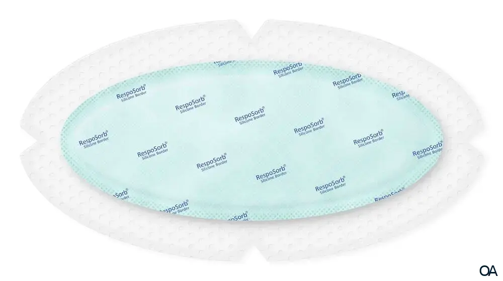 RespoSorb® Silicone Border Oval selbsthaftende superabsorbierende Saugkompresse mit Silikonwundkontaktschicht steril, 12 x 23 cm RespoSorb® Silicone Border Oval selbsthaftende superabsorbierende Saugkompresse mit Silikonwundkontaktschicht steril, 12 x 23 cm