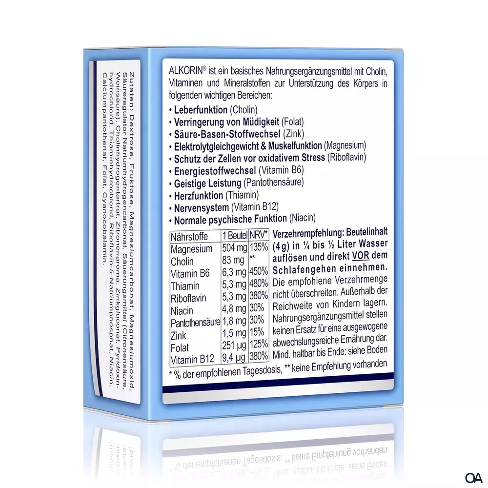 ALKORIN® Dem nächsten Tag zuliebe Sachets 4 g ALKORIN® Dem nächsten Tag zuliebe Sachets 4 g