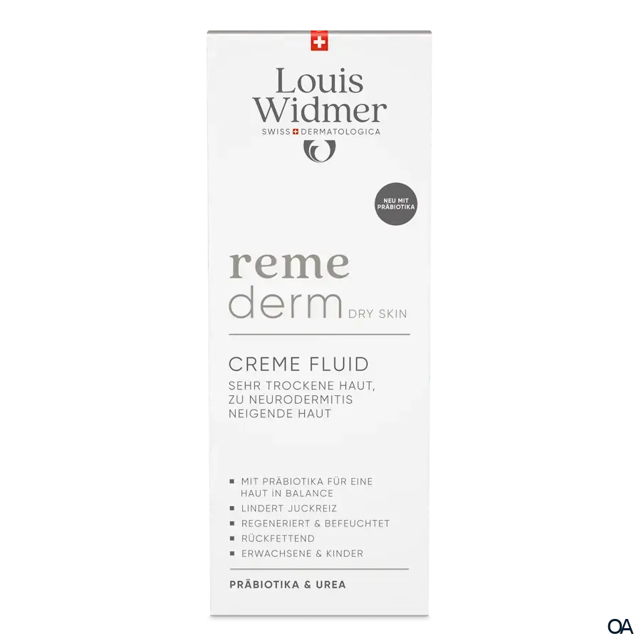Louis Widmer remederm Dry Skin Creme Fluid - leicht parfümiert