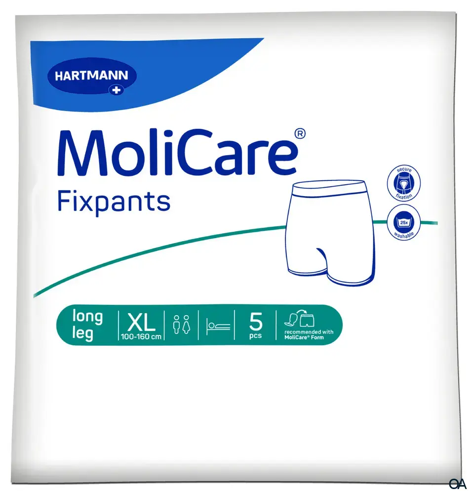 MoliCare® Fixpants long leg - Fixierhosen Grün - Größe XL