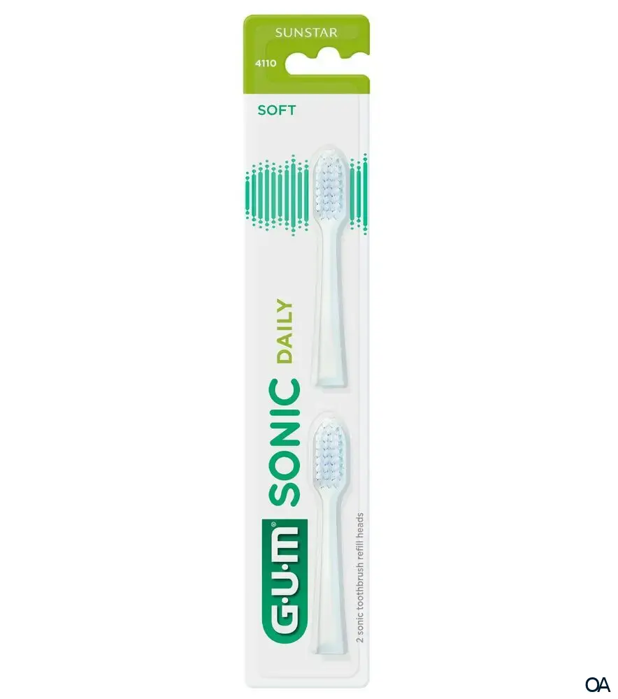 GUM® SONIC DAILY Ersatzbürstenköpfe - Weiss