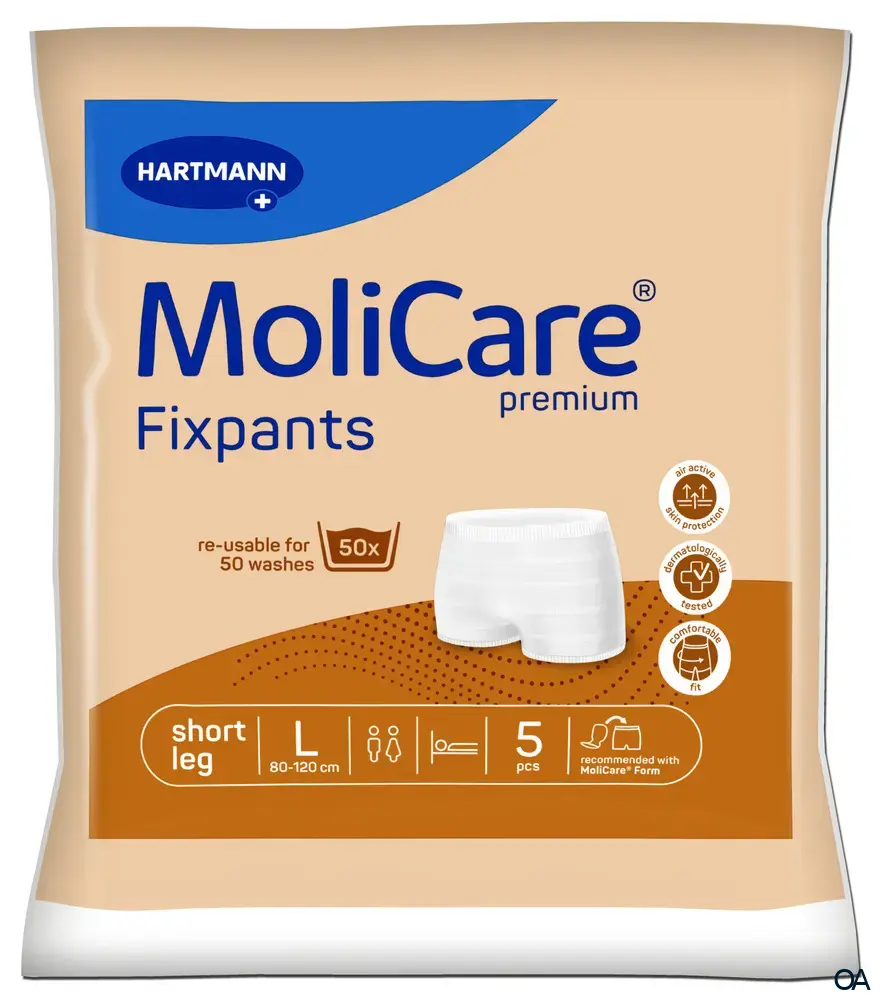 MoliCare® Premium Fixpants Short Leg - Fixierhosen Braun - Größe L