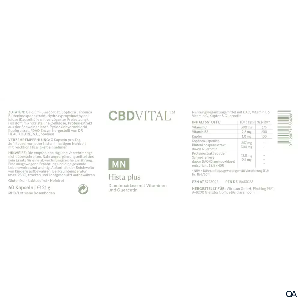CBD VITAL Hista plus Kapseln CBD VITAL Hista plus Kapseln