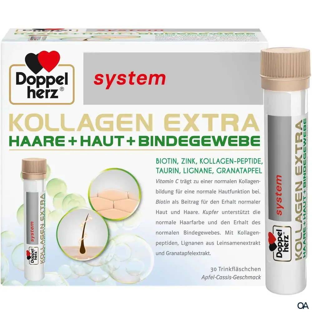 Doppelherz system Kollagen Extra Haare + Haut + Bindegewebe Trinkfläschchen