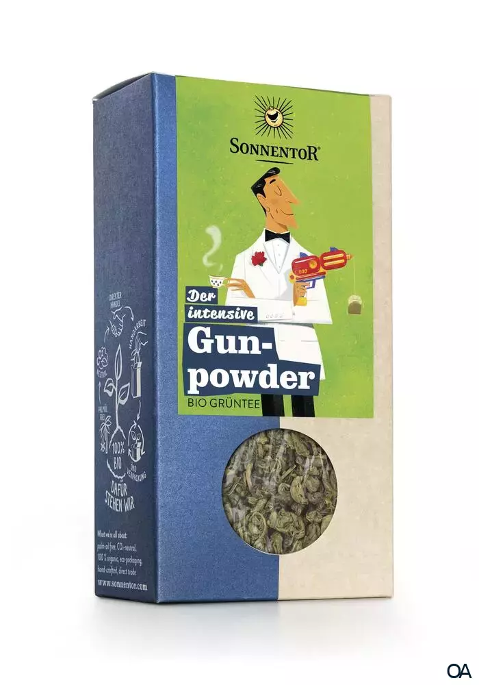 Sonnentor Der intensive Gunpowder Chinesischer Bio-Grüntee lose Sonnentor Der intensive Gunpowder Chinesischer Bio-Grüntee lose