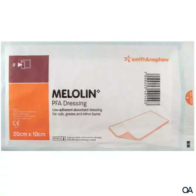 MELOLIN Verklebungsarme, saugfähige Kompresse, steril, 10 x 20 cm