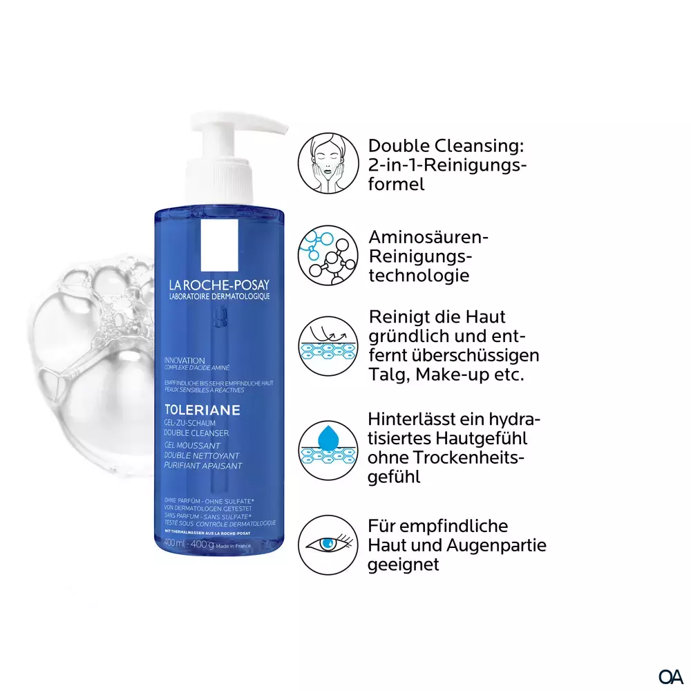 La Roche Posay Toleriane Gel-zu-Schaum Double Cleanser La Roche Posay Toleriane Gel-zu-Schaum Double Cleanser