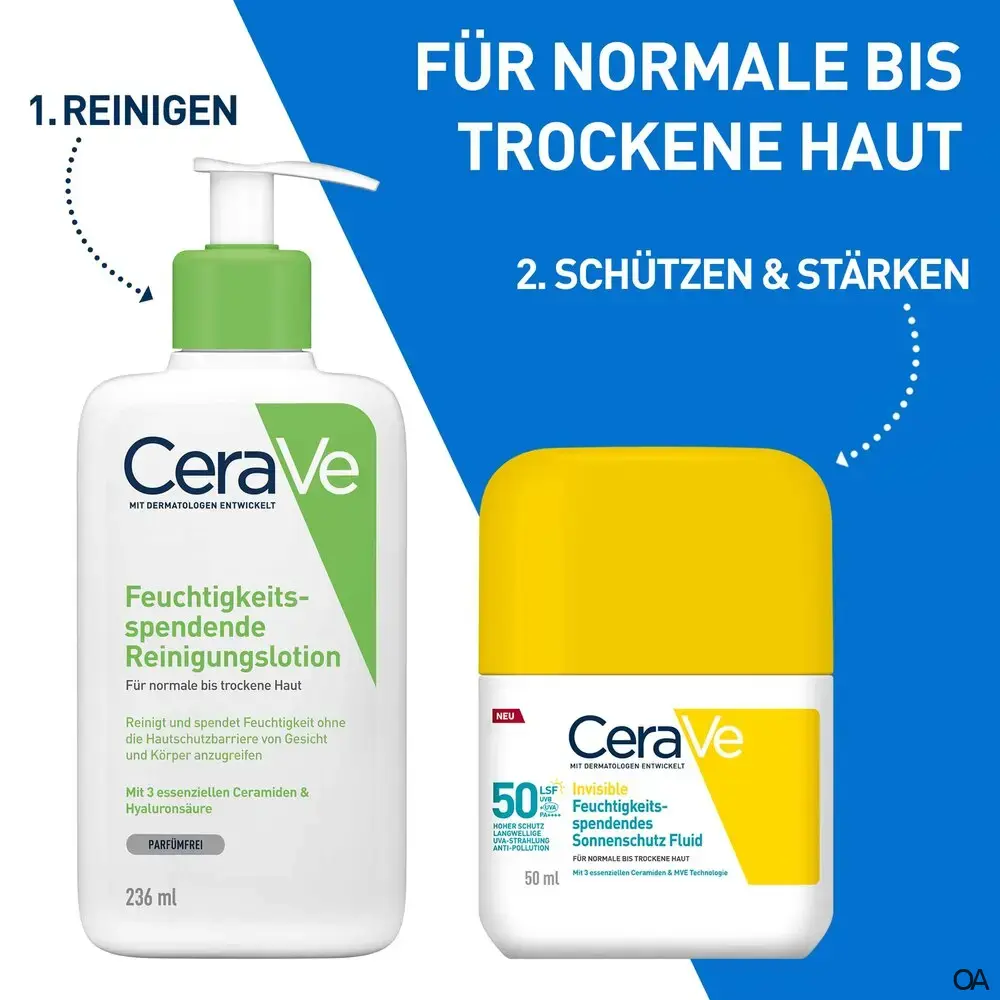 CeraVe Invisible Feuchtigkeitsspendendes Sonnenschutz Fluid LSF 50