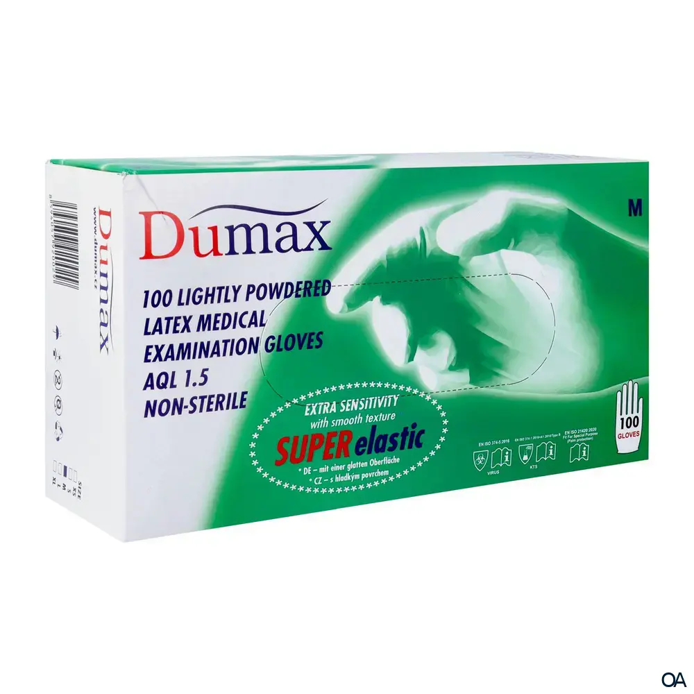 Dumax Latex Untersuchungshandschuhe gepudert - Medium Dumax Latex Untersuchungshandschuhe gepudert - Medium