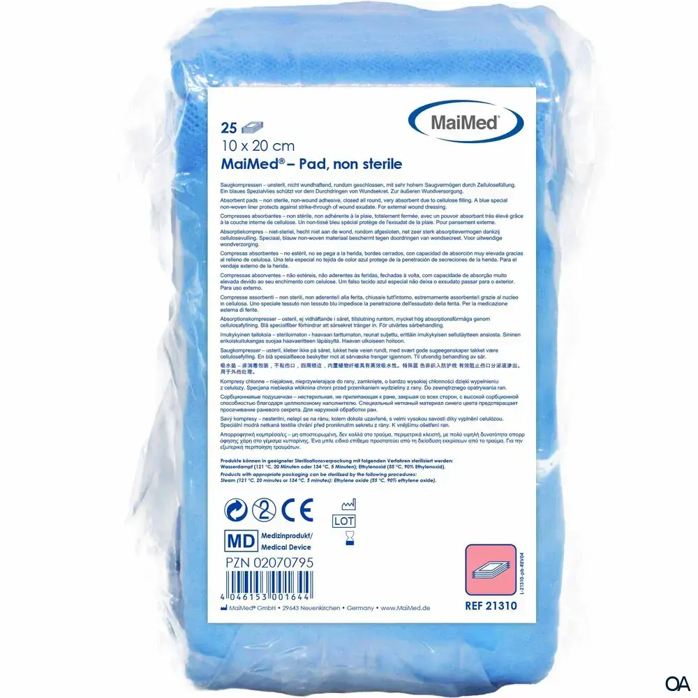 MaiMed® Pad unsterile Saugkompressen 10 x 20 cm