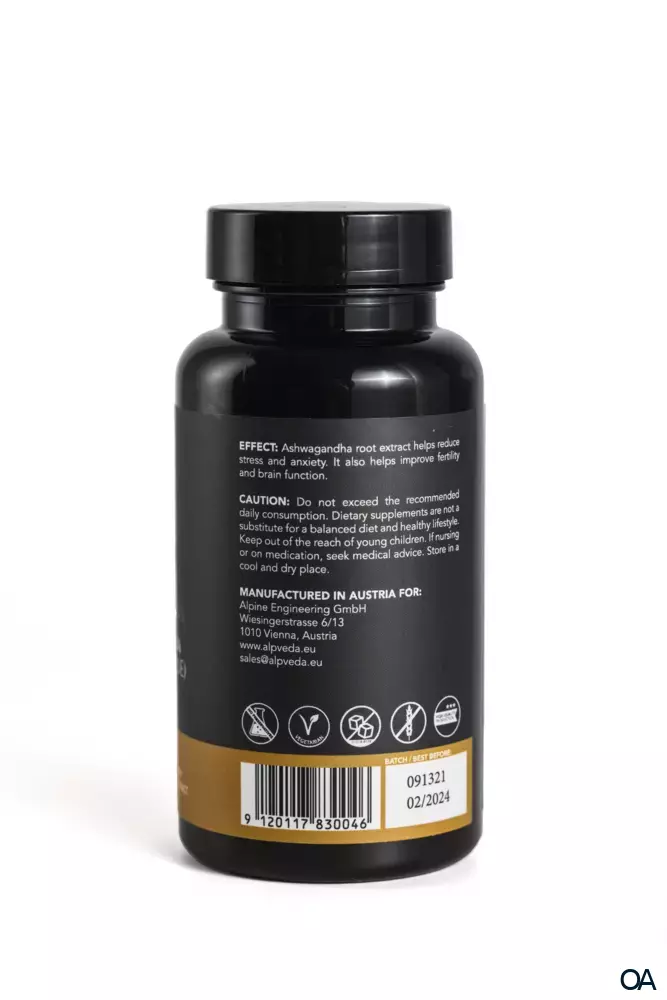 Alpveda Ashwagandha 5% Withanolide Kapseln Alpveda Ashwagandha 5% Withanolide Kapseln