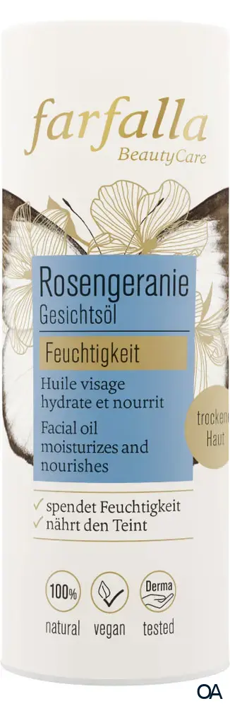 Farfalla Gesichtsöl Rosengeranie, Feuchtigkeit