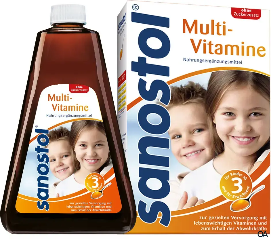 Sanostol® Multi-Vitamine Saft ohne Zucker Sanostol® Multi-Vitamine Saft ohne Zucker