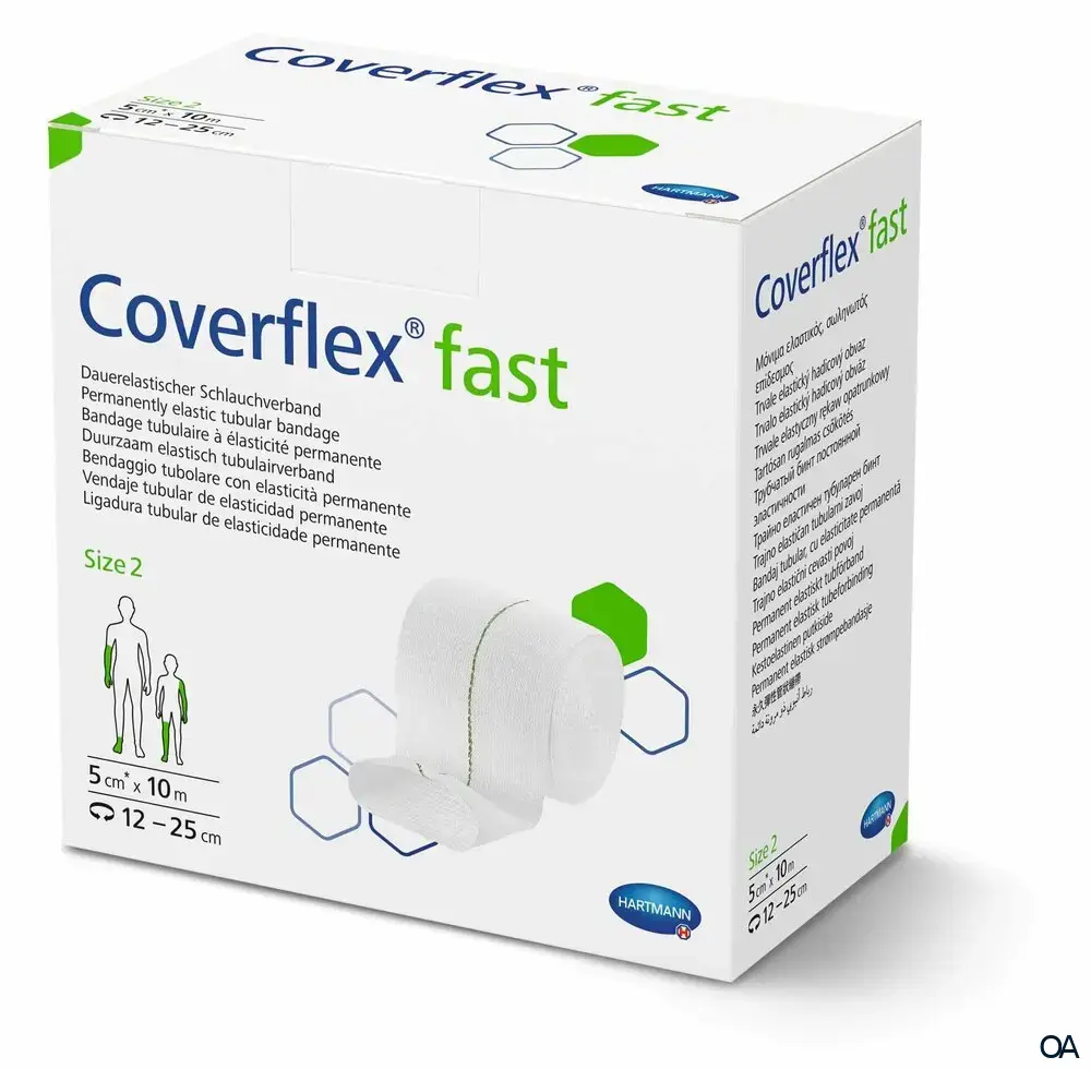 Coverflex® Fast Dauerelastischer Schlauchverband Rolle, Gr. 2, 5 cm x 10 m Coverflex® Fast Dauerelastischer Schlauchverband Rolle, Gr. 2, 5 cm x 10 m