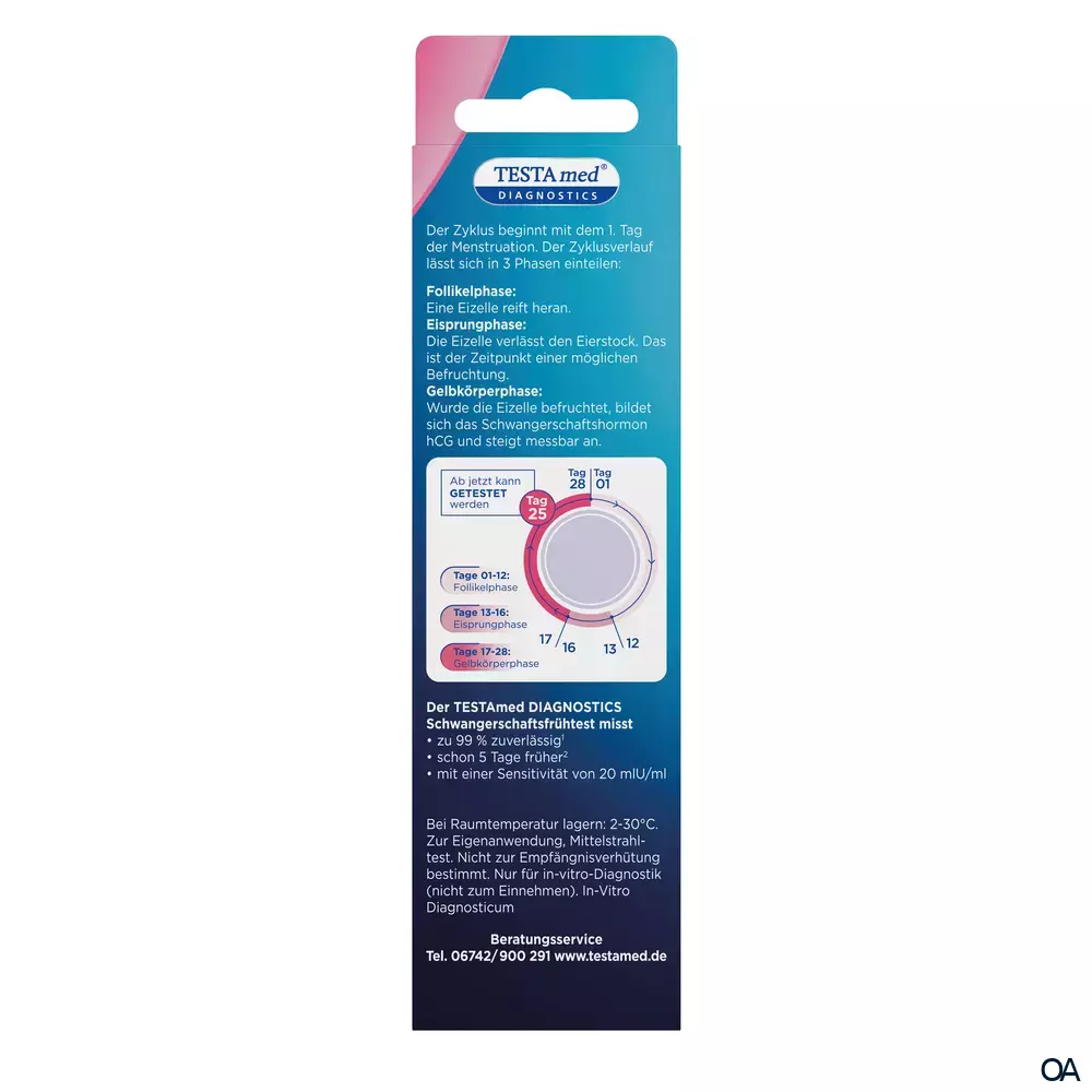TESTAmed® DIAGNOSTICS SchwangerschaftsFRÜHTEST TESTAmed® DIAGNOSTICS SchwangerschaftsFRÜHTEST