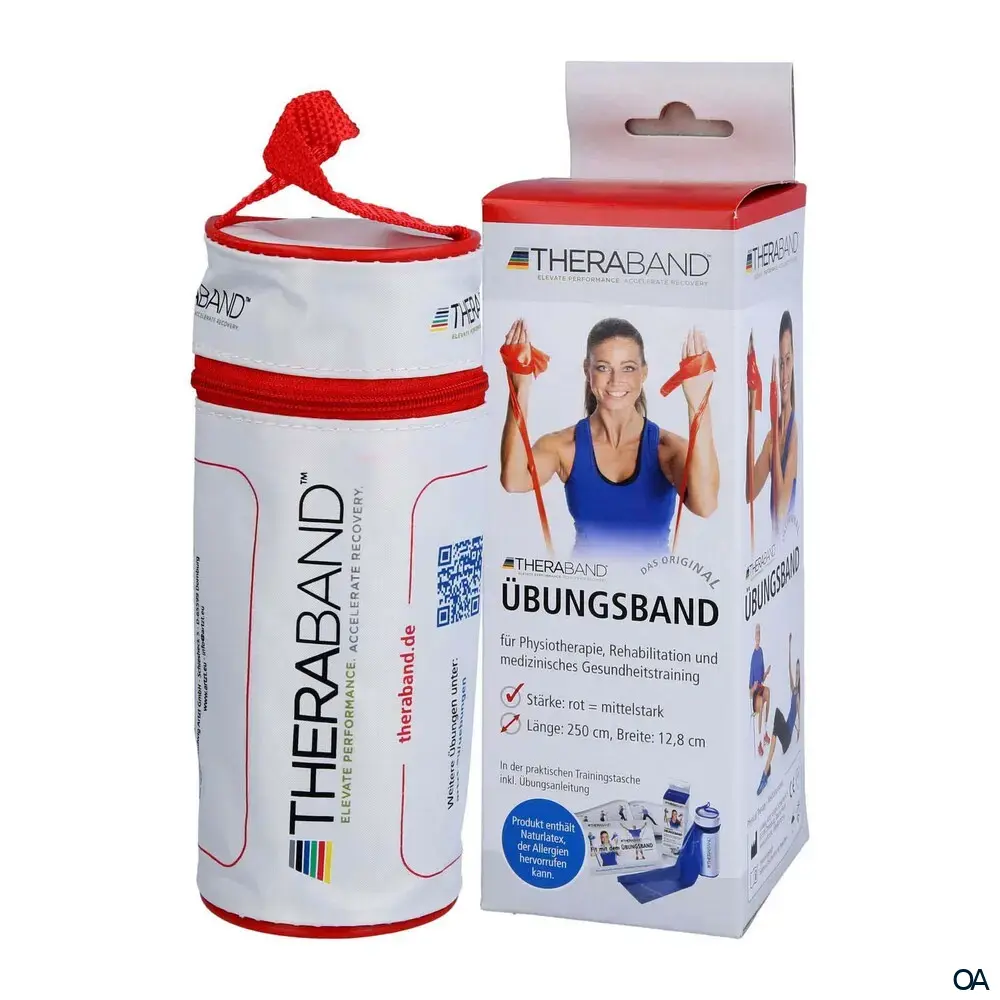 TheraBand® in der Zippbox - Rot - Mittelstark - 2,5 m