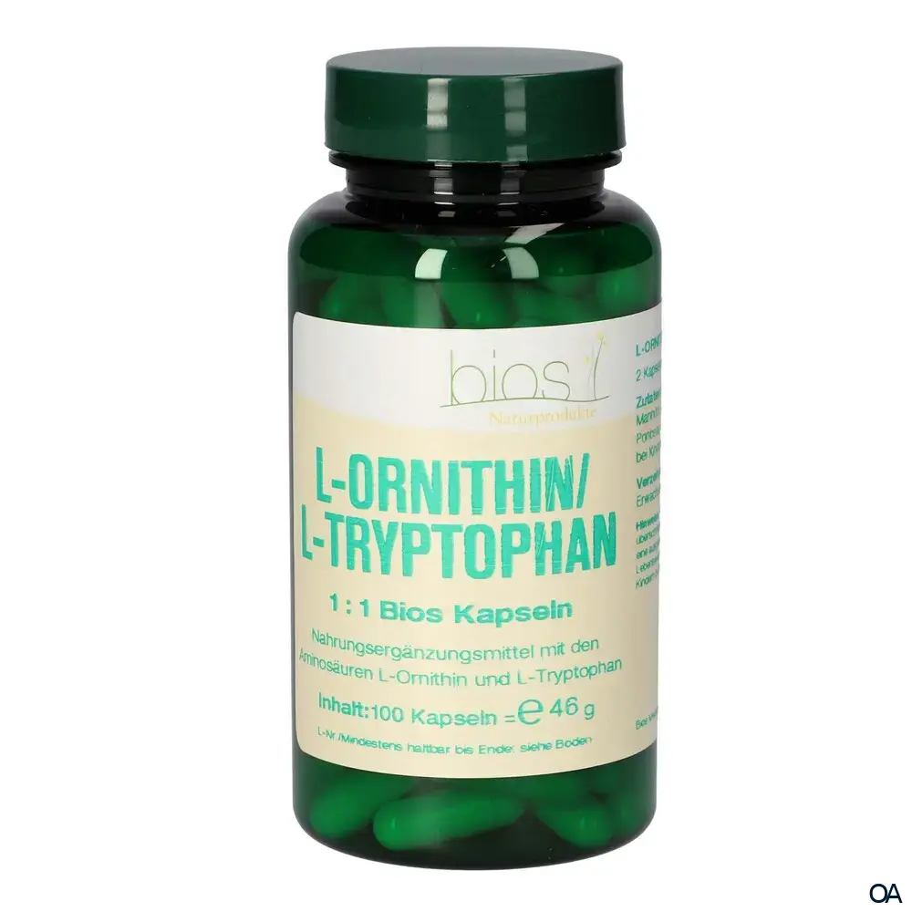 Bios L-Ornithin / L-Tryptophan 1:1 Kapseln Bios L-Ornithin / L-Tryptophan 1:1 Kapseln