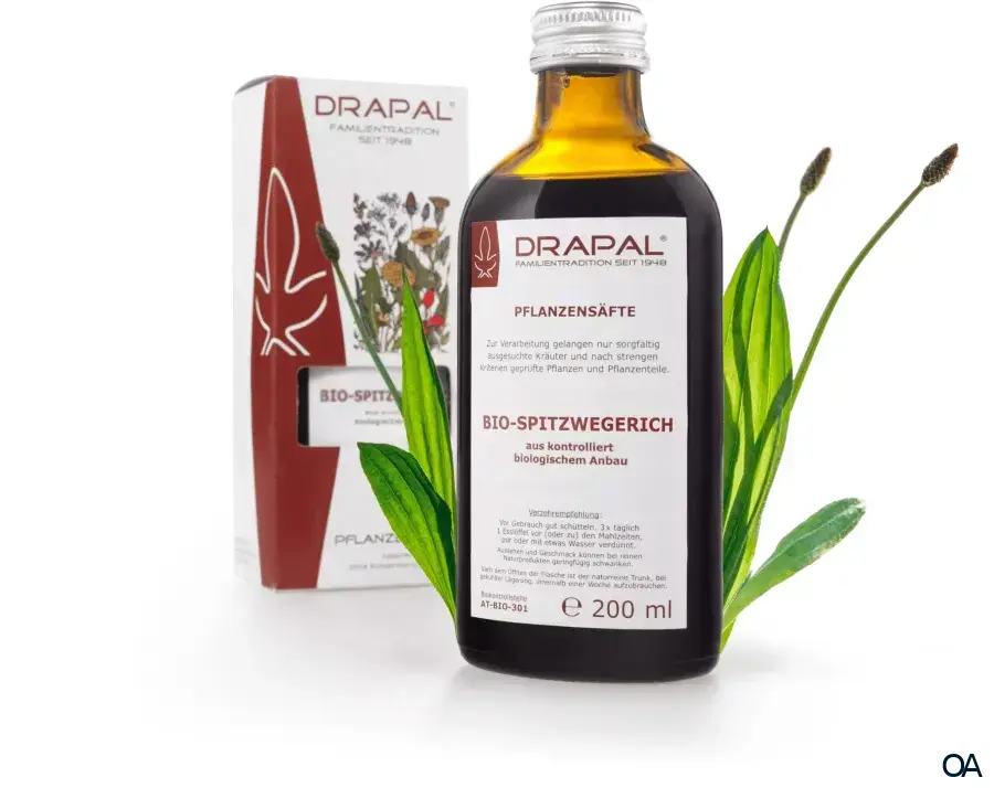 DRAPAL® Bio-Spitzwegerich Pflanzensaft DRAPAL® Bio-Spitzwegerich Pflanzensaft