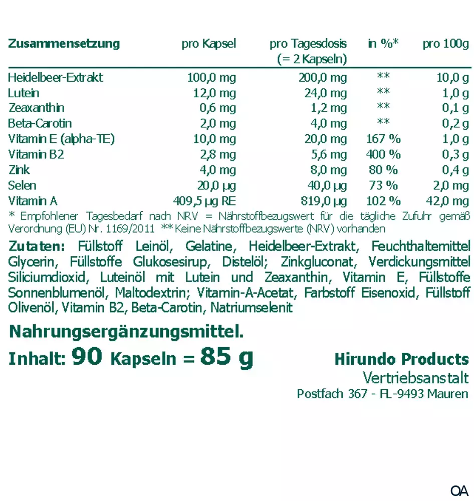 The Nutri Store Lutein plus Kapseln