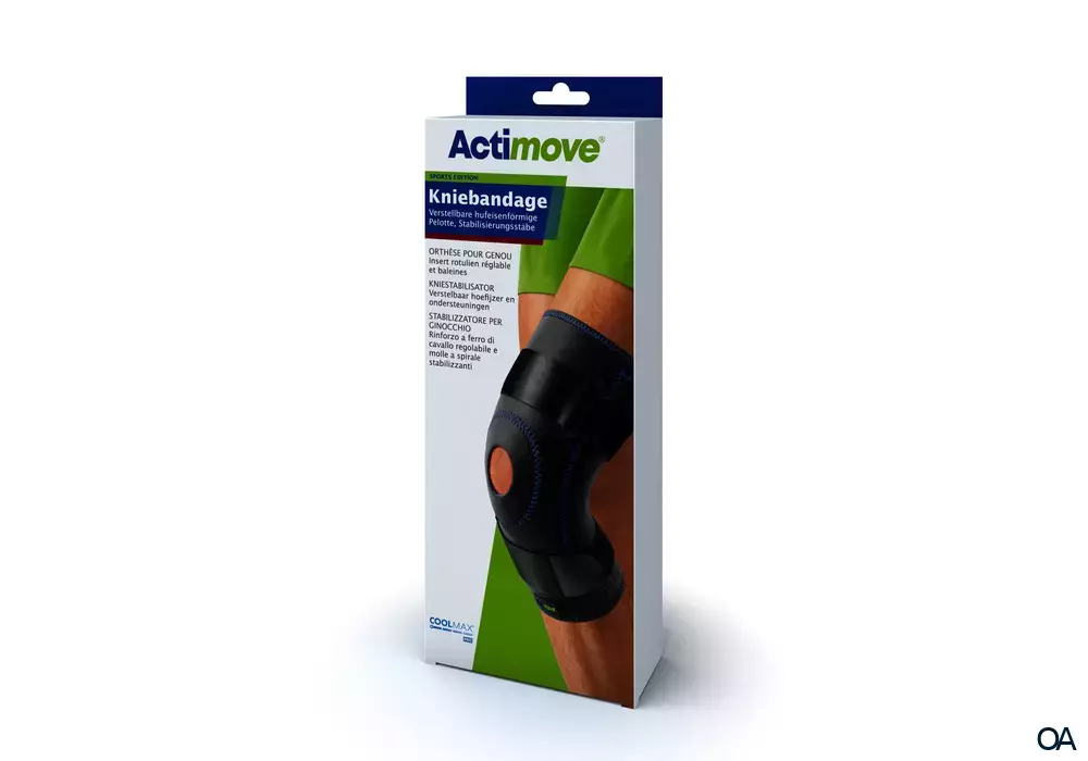 Actimove® Sport Edition Kniebandage Verstellbare hufeisenförmige Pelotte Größe L Actimove® Sport Edition Kniebandage Verstellbare hufeisenförmige Pelotte Größe L