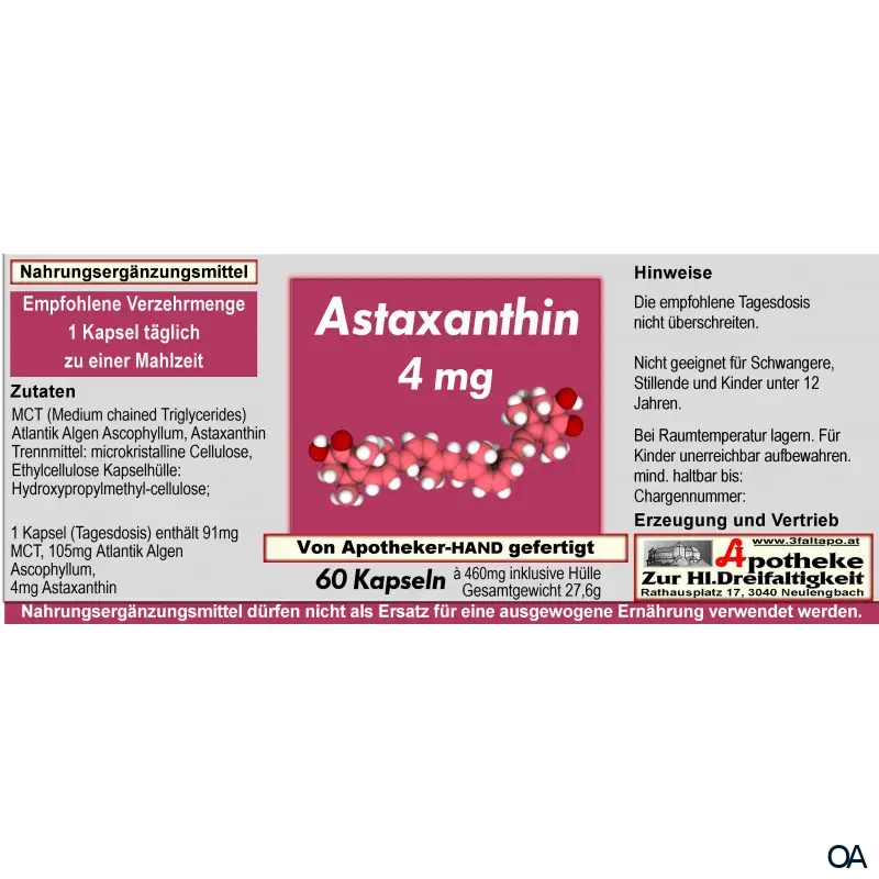 Astaxanthin 4 mg Kapseln Astaxanthin 4 mg Kapseln