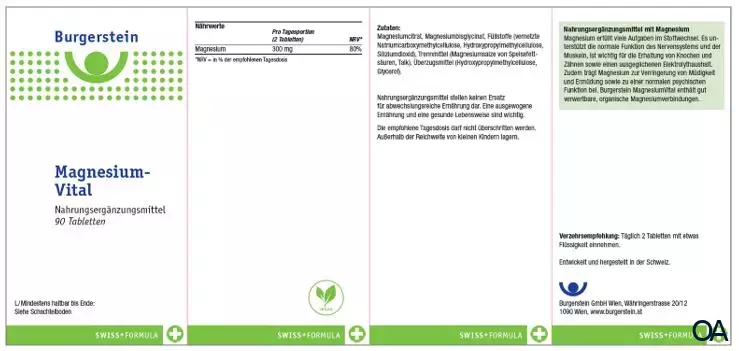 Burgerstein MagnesiumVital Tabletten Burgerstein MagnesiumVital Tabletten