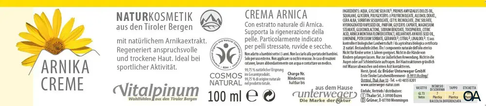 Unterweger Vitalpinum Arnika Creme