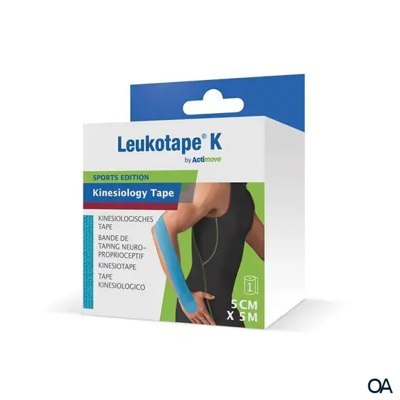 Leukotape® K by Actimove Sports Edition - Kinesiologie-Tape, hell-blau, 5 cm x 5 m