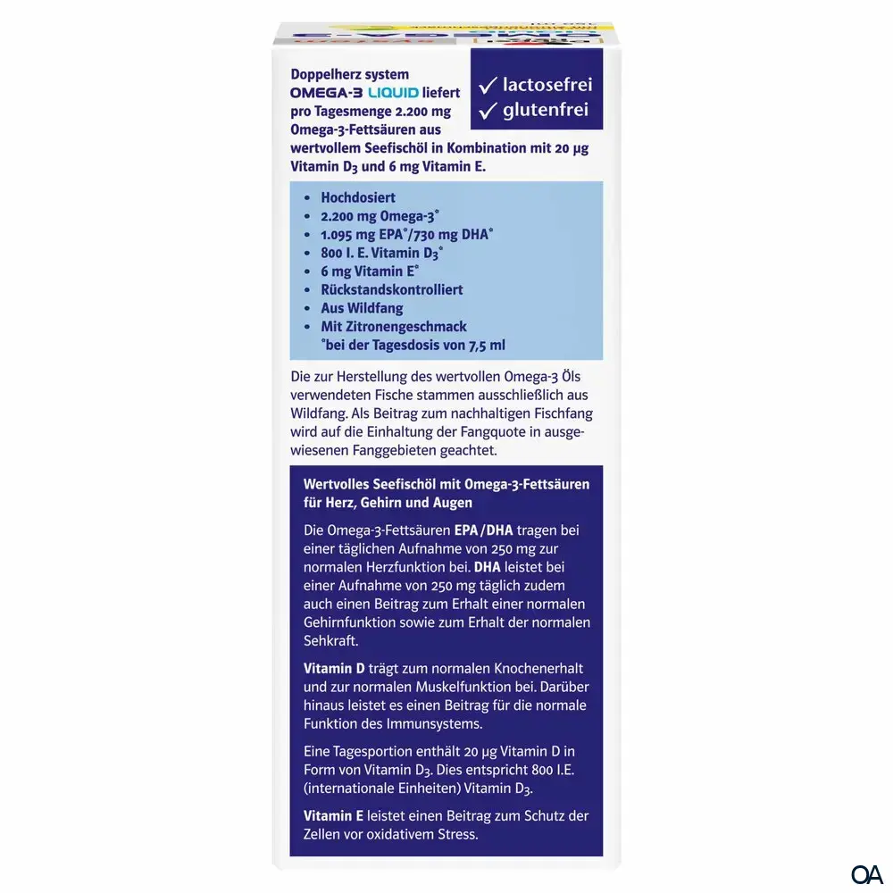 Doppelherz system Omega-3 Liquid Flüssigkeit - Zitrone Doppelherz system Omega-3 Liquid Flüssigkeit - Zitrone