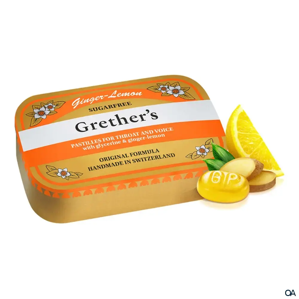 Grether's Ginger Lemon Weichpastillen zuckerfrei