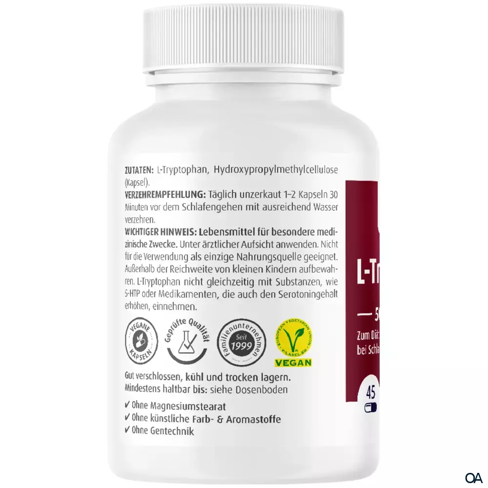 ZeinPharma L-Tryptophan 500 mg Kapseln