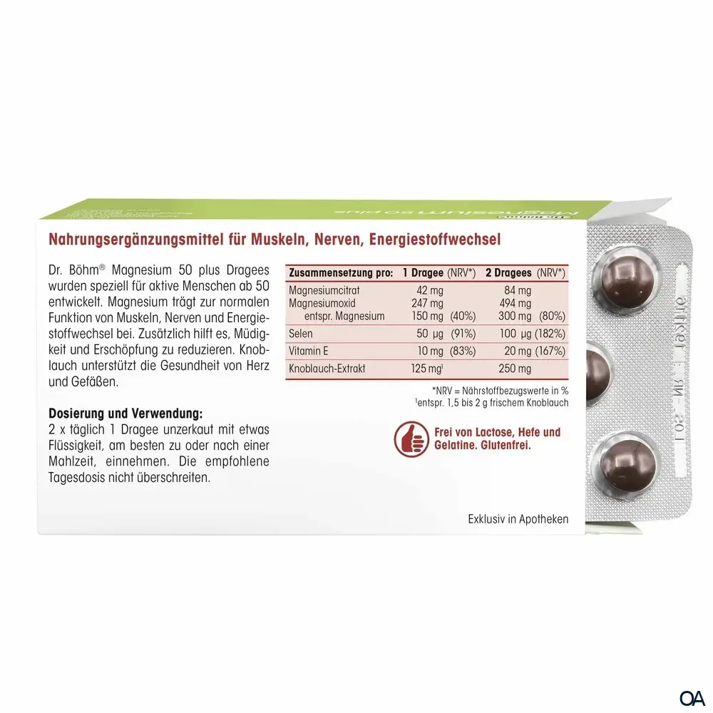 Dr. Böhm® Magnesium 50 plus Dragees Dr. Böhm® Magnesium 50 plus Dragees